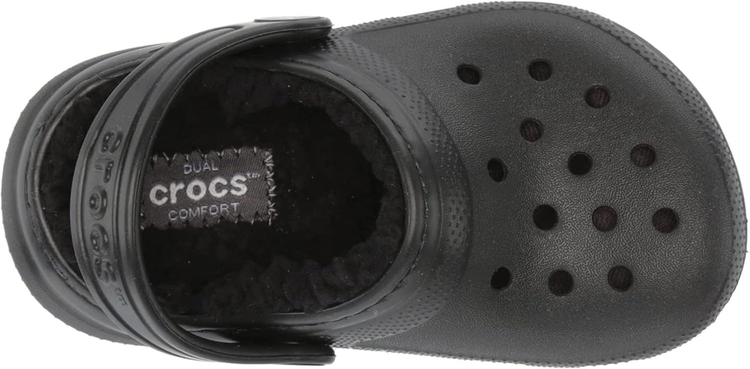 Crocs Unisex Kinder Classic Lined Clog K 29/30 EU Schwarz, 29/30 EU Schwarz