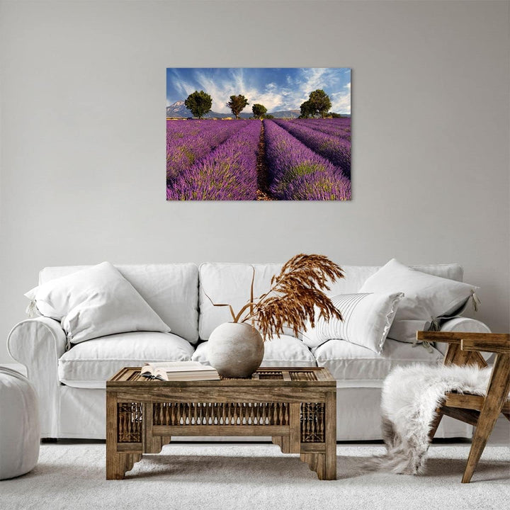 Bilder auf Leinwand Landschaft Wiese Pflanzen Leinwandbild 70x50cm Wandbilder Dekoration Wohnzimmer