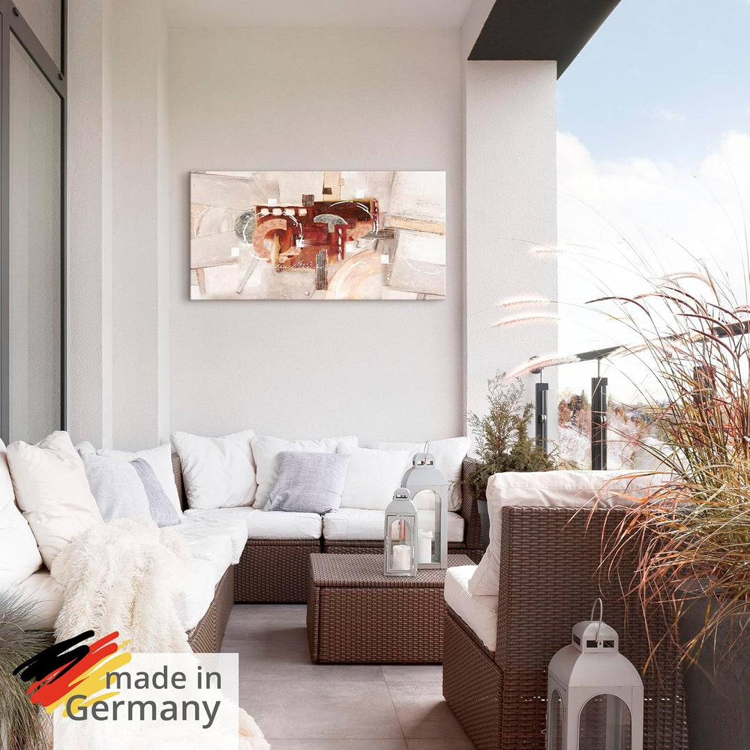 ARTland Wandbild Alu Verbundplatte für Innen & Outdoor Bild 60x30 cm Gemälde Abstrakte Kunst Modern