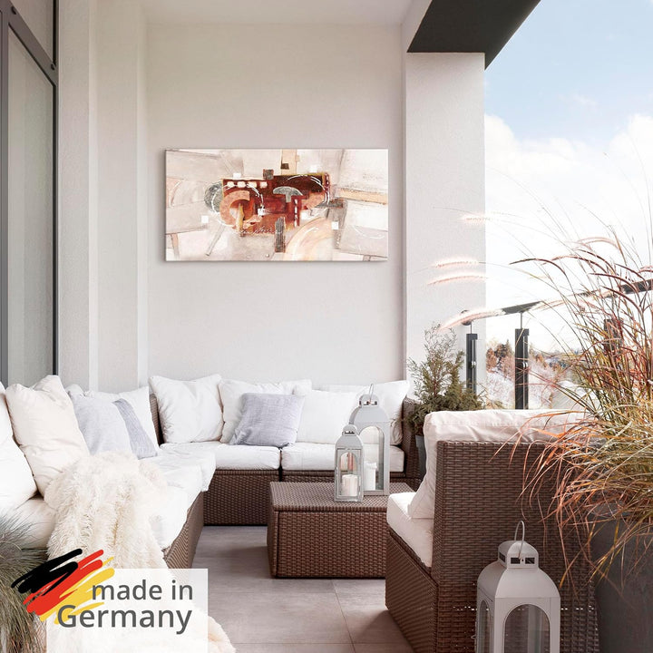 ARTland Wandbild Alu Verbundplatte für Innen & Outdoor Bild 60x30 cm Gemälde Abstrakte Kunst Modern