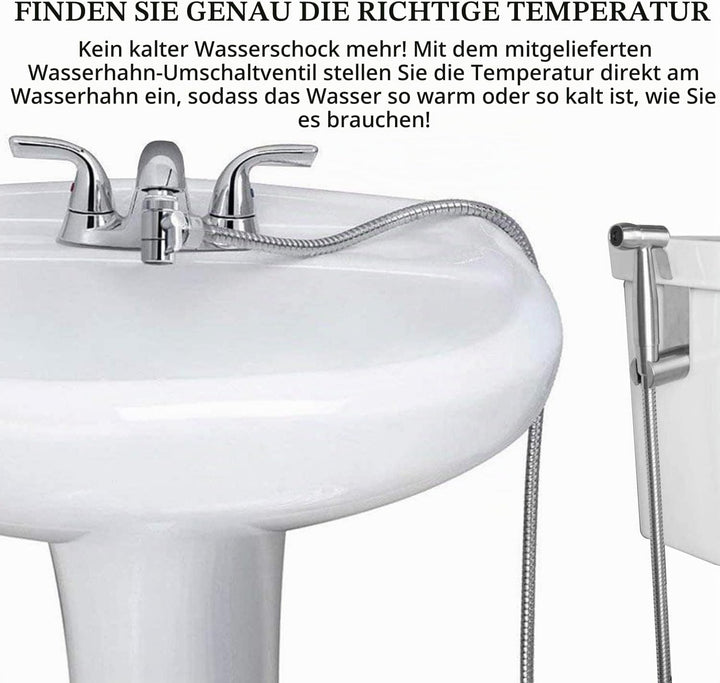 Bidet Edelstahl Handbrause, Muslimische Edelstahldusche Und Baby-StoffwindelsprüH Kit Mit Wasserhahn