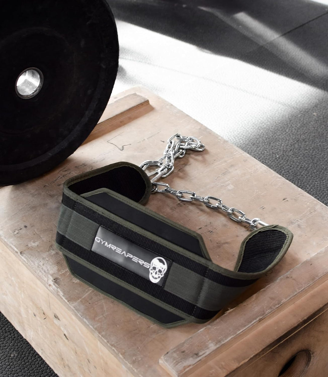 Gymreapers Dip-Gürtel mit Kette für Gewichtheben, Klimmzüge, Dips – robuste Stahlkette für zusätzlic