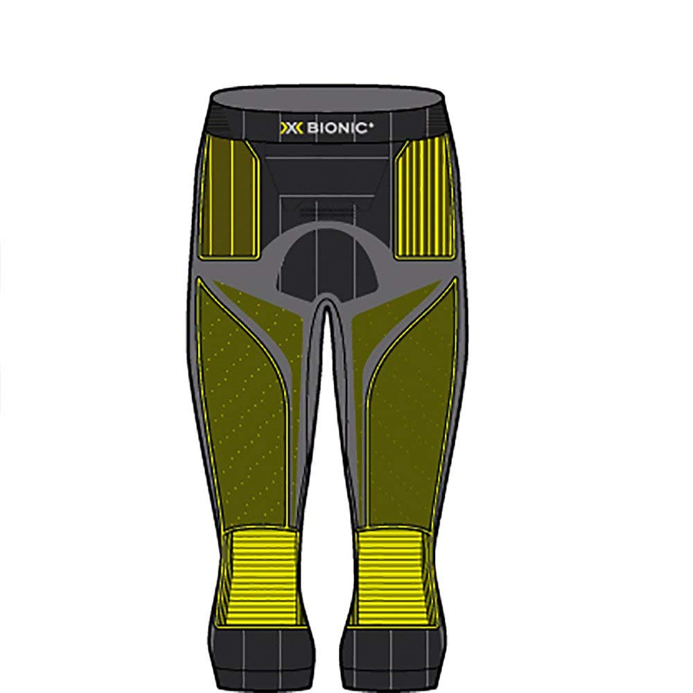 X-Bionic Herren Pants Energy Accumulator 4.0 3/4 Men S Charcoal/Yellow, S Charcoal/Yellow