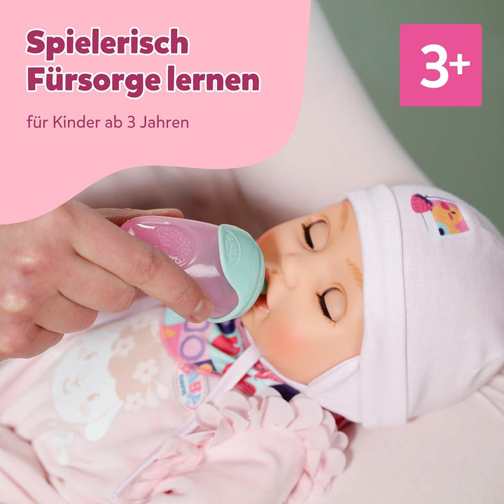 BABY born Neugeborenen-Set - Inkl. Mütze, Fläschchen, Windel, Rassel, Halstuch, Schnuller zum Verzie