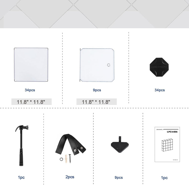 SONGMICS Regalsystem, Schuhregal, Set aus 9 Würfeln, Kleiderschrank aus Kunststoff, mit Türen, Steck