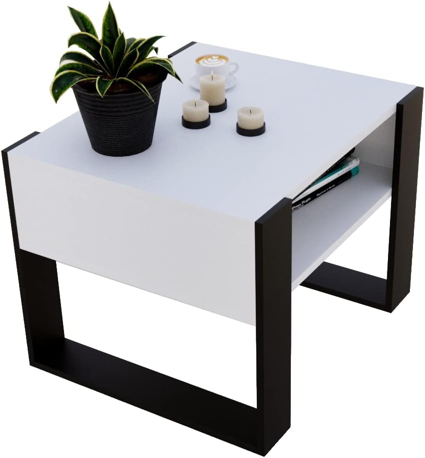 MRBLS Couchtisch – modernes rustikales Design – Wohnzimmer-Tisch Beistelltisch Kaffeetisch Sofatisch