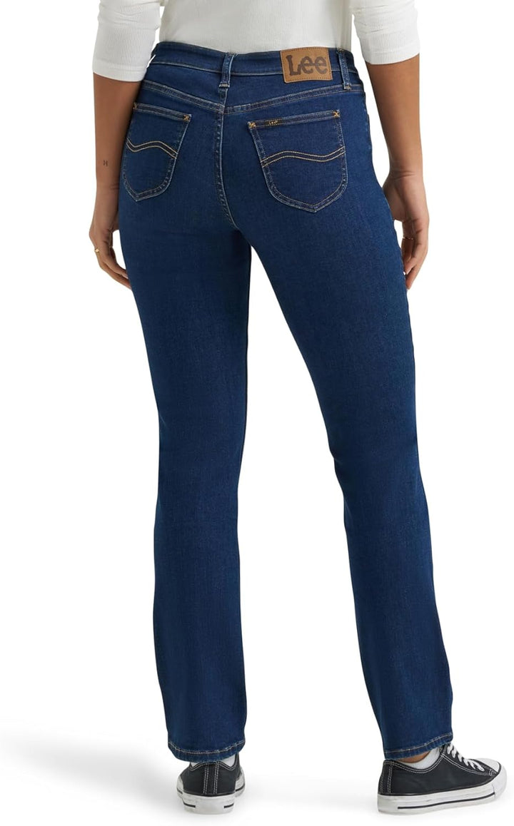 Lee Legendäre Damen-Jeans, mittlere Taille, gerades Bein, Übergrösse 2 Dark Secret, 2 Dark Secret