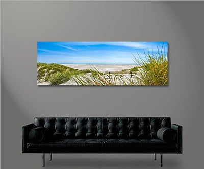 islandburner Bild Bilder auf Leinwand Nordsee Strand Panorama XXL Poster Leinwandbild Wandbild Dekoa