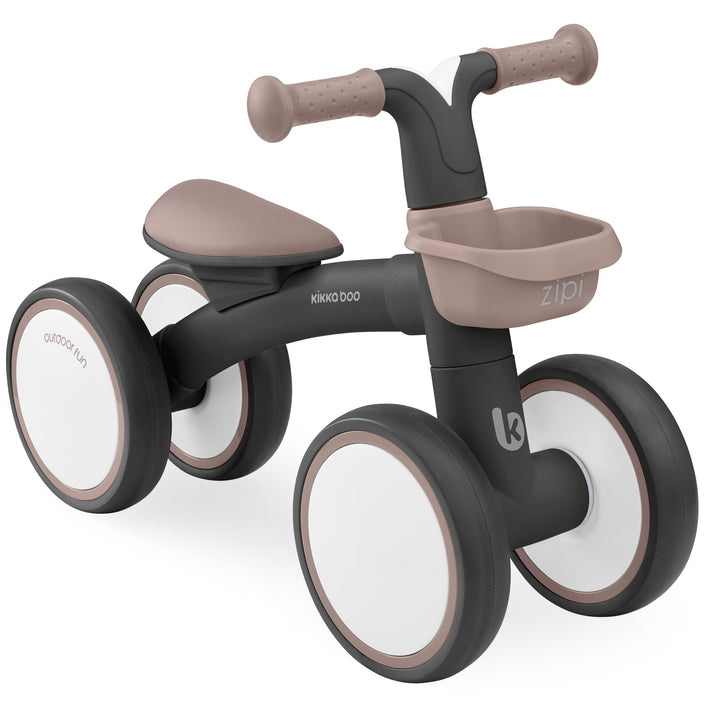 KikkaBoo ZIPI Fahrrad Ohne Pedale, Laufrad mit Korb, Einstellbar, Kinderspielzeug, Baby-Geschenk Sch
