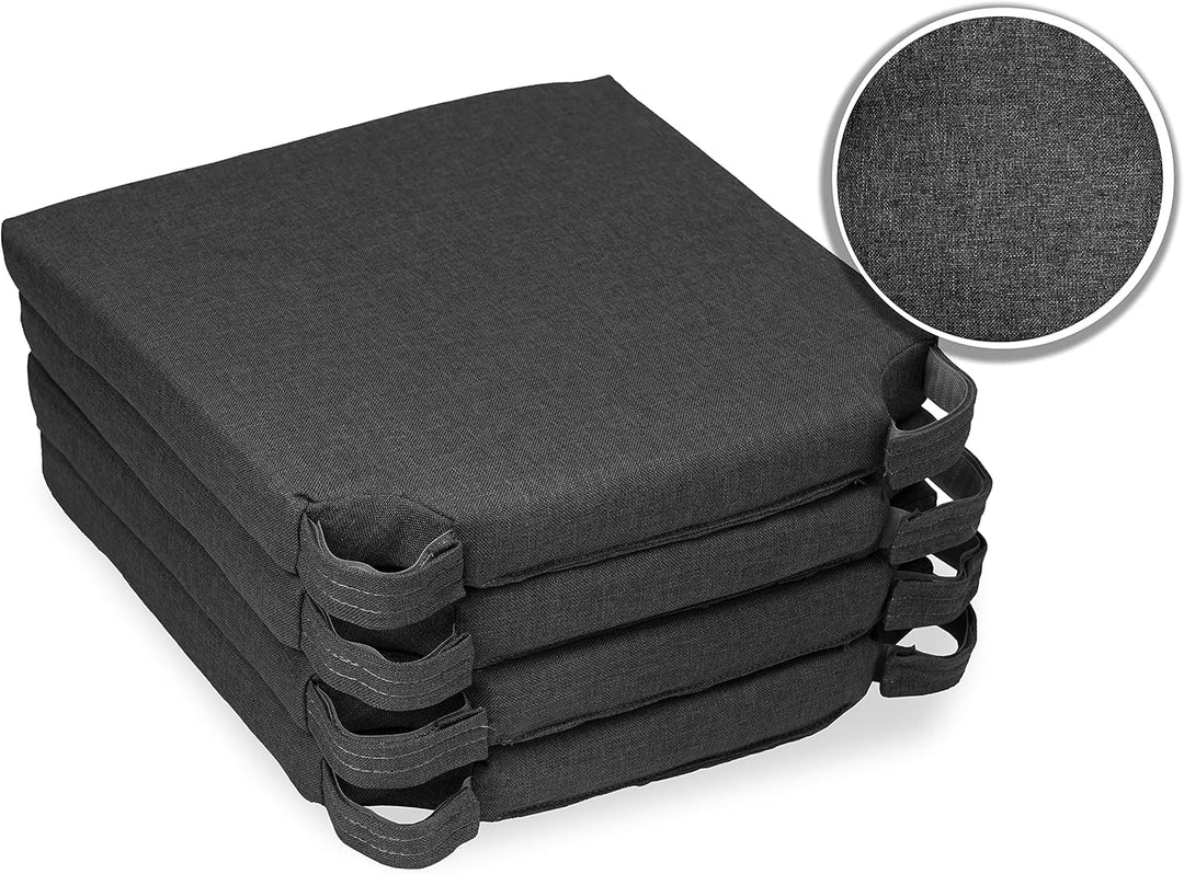 sunnypillow 4er Set Stuhlkissen mit Klettverschluss Polsterauflage Auflage für Stühle - Indoor/Outdo
