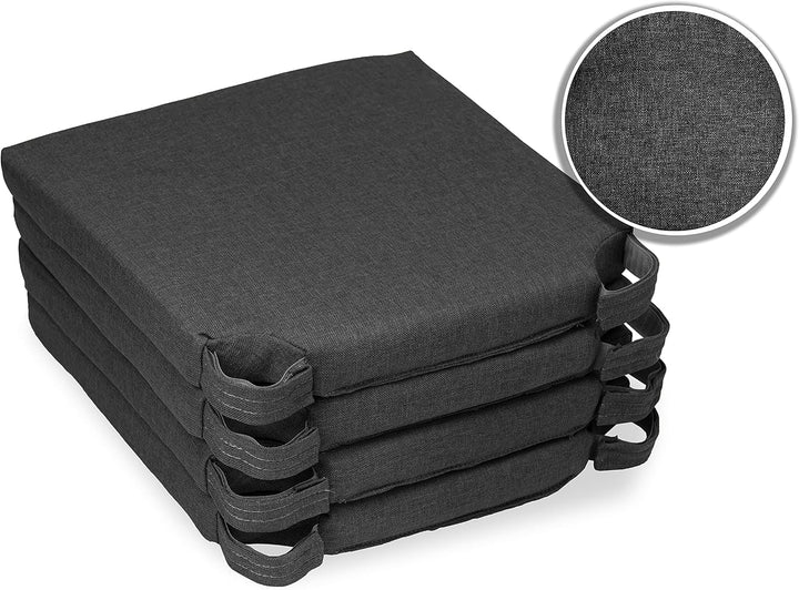 sunnypillow 4er Set Stuhlkissen mit Klettverschluss Polsterauflage Auflage für Stühle - Indoor/Outdo