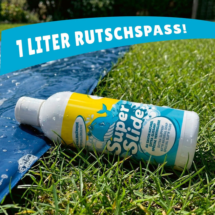 Super Slide® Naturseife Extra Rutschig 1L | Special Wasserrutschmatte | Naturseife | Hypoallergen |