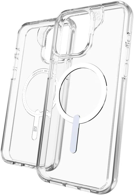 ZAGG Crystal Palace Schutzhülle für Apple iPhone 15 Pro, MagSafe,4 m Fallen, kabelloses Laden, Graph