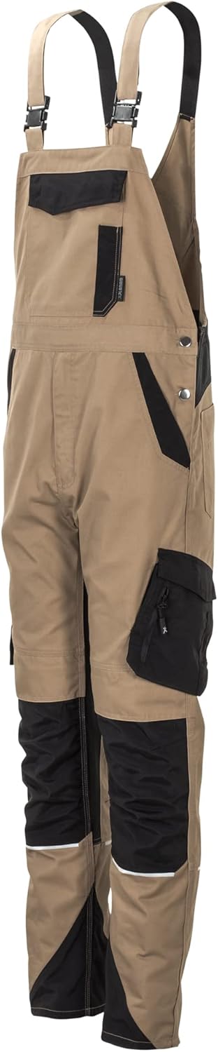 Planam Norit Herren Latzhose in vielen Farben und Allen Grössen 58 sand/schwarz, 58 sand/schwarz