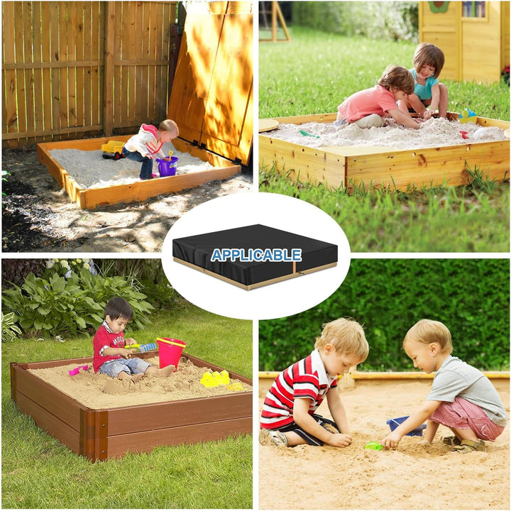 VANSHEIM Sandkasten Abdeckplane 150x150x20cm Plane Sandkasten Abdeckung Plane Sandbox Abdeckung für