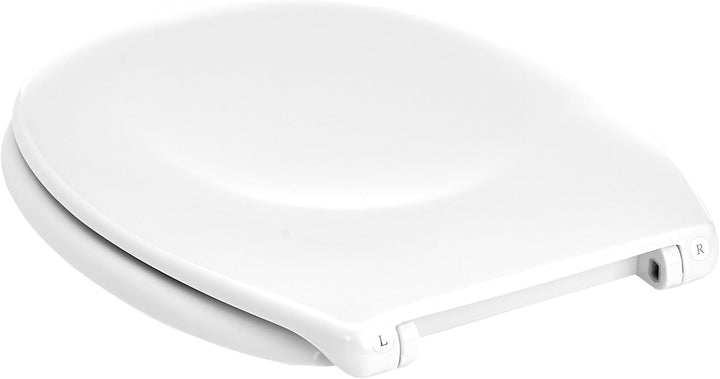 axentia WC-Sitz mit einer Duroplast Absenkautomatik, weisser Kunsstoff Toilettensitz ca. 45 x 37 x 3