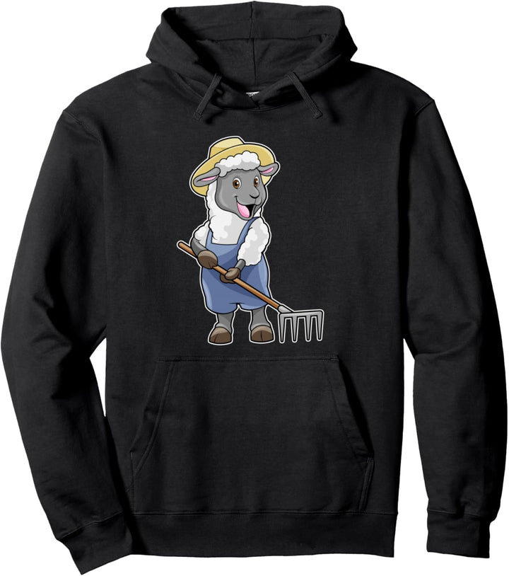 Schaf Landwirt Mistgabel Hut Pullover Hoodie