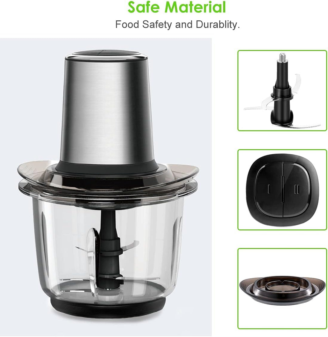 Zerkleinerer Küche Elektrisch, Multizerkleinerer Elektrisch 400W mit 1.5L Glasbehälte, Food Processo