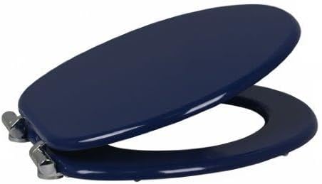 sanicomfort WC-Sitz FINE Blau – MDF Toilettensitz mit Absenkautomatik | Softclose WC Deckel universe