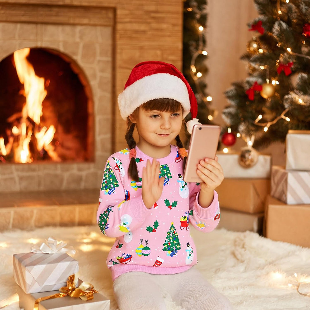 Mädchen Weihnacht Pullover Kinder Weihnachtskleidung Rentier Sweatshirts Baumwolle Warme Christmas L