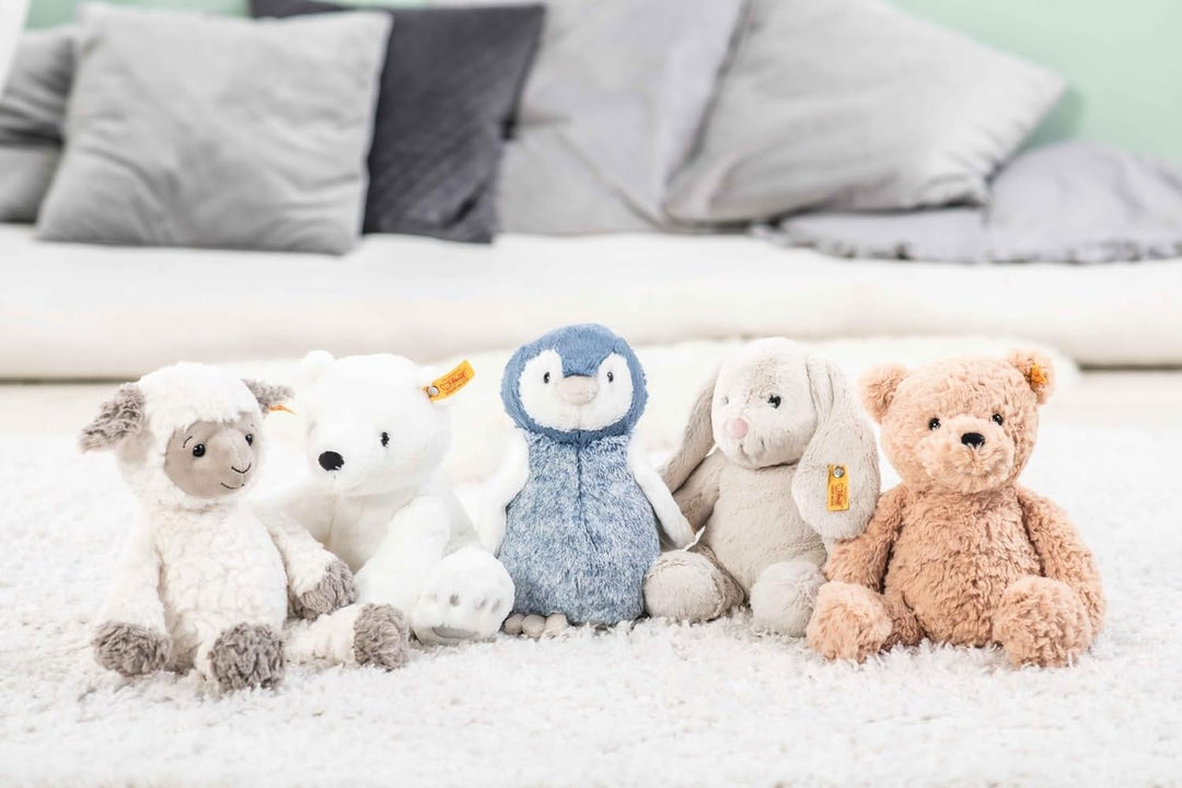 Steiff Hoppie Hase - 18 cm - Plüschhase mit Schlappohren - Kuscheltier für Kinder - Soft Cuddly Frie