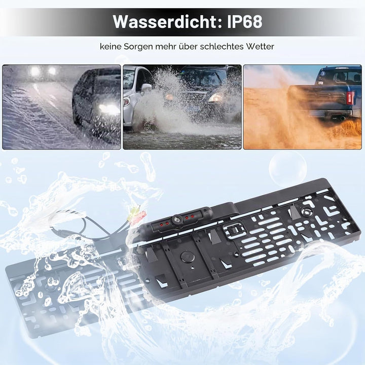 170° IR Rückfahrkamera Nummernschildhalter Kennzeichenhalter Mit Nachtsicht Wasserdicht IP67 Kennzei