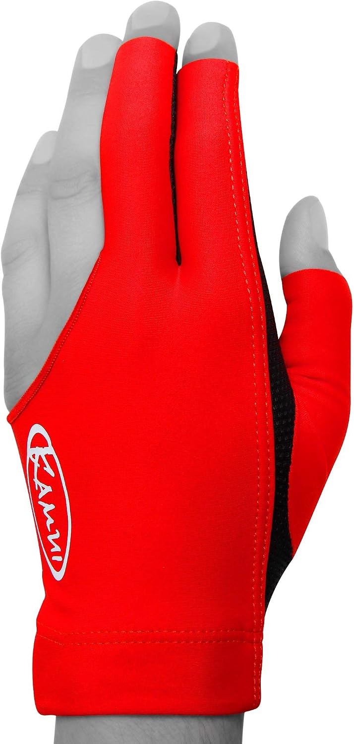 KAMUI Billardhandschuh QuickDry für linke Hand, Rot XS, XS