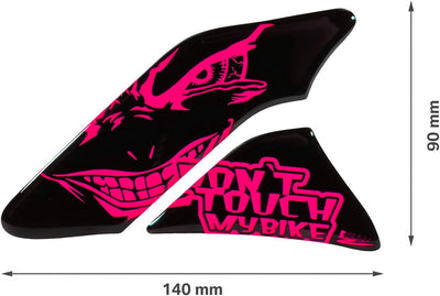 Tankpad Seitentank böse Augen neon pink kompatibel für Kawasaki 800640