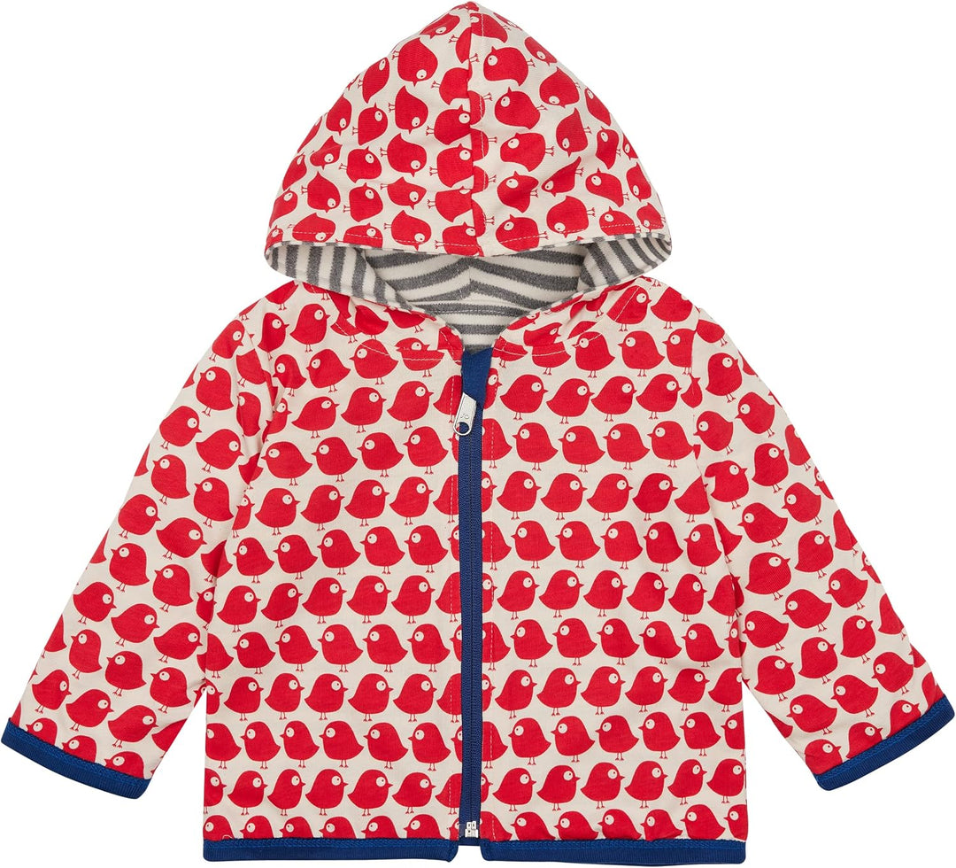 loud + proud Unisex Baby Ringel, GOTS Zertifiziert Wendejacke 50-56 Grau, 50-56 Grau