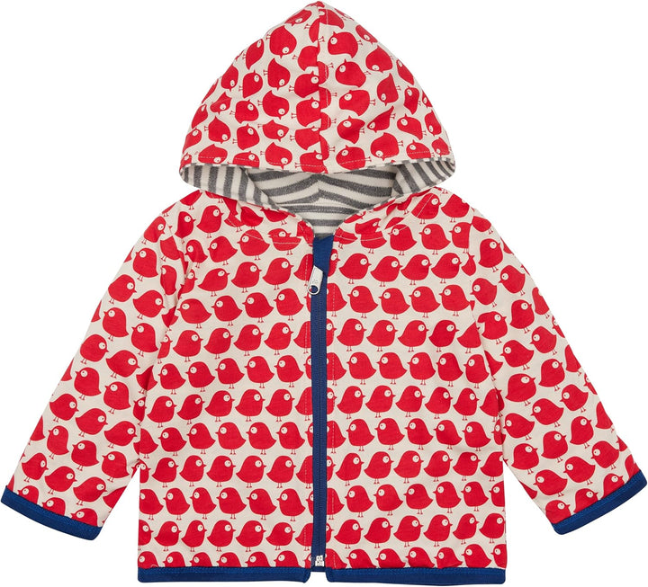 loud + proud Unisex Baby Ringel, GOTS Zertifiziert Wendejacke 50-56 Grau, 50-56 Grau