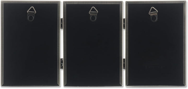 Lawrence Frames Bilderrahmen aus Zinn, mit Scharnier, 7,6 x 12,7 cm, mit Perlenkante zinnfarben 3.5x
