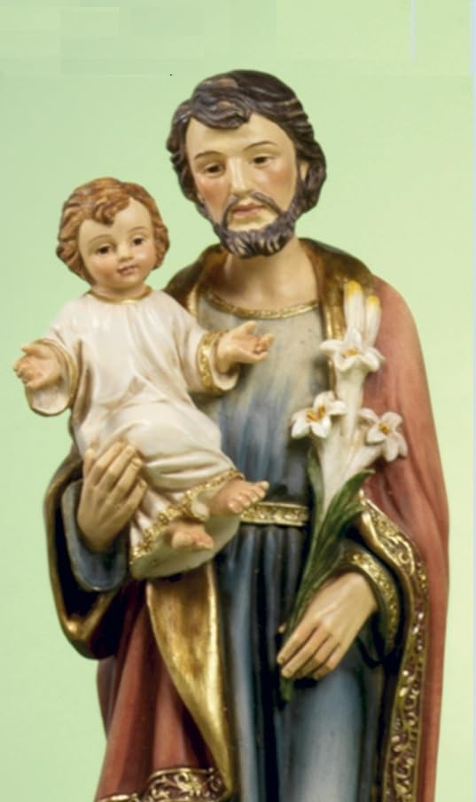 Paben PB10150 Statue St. Josef aus Kunstharz, 31 cm