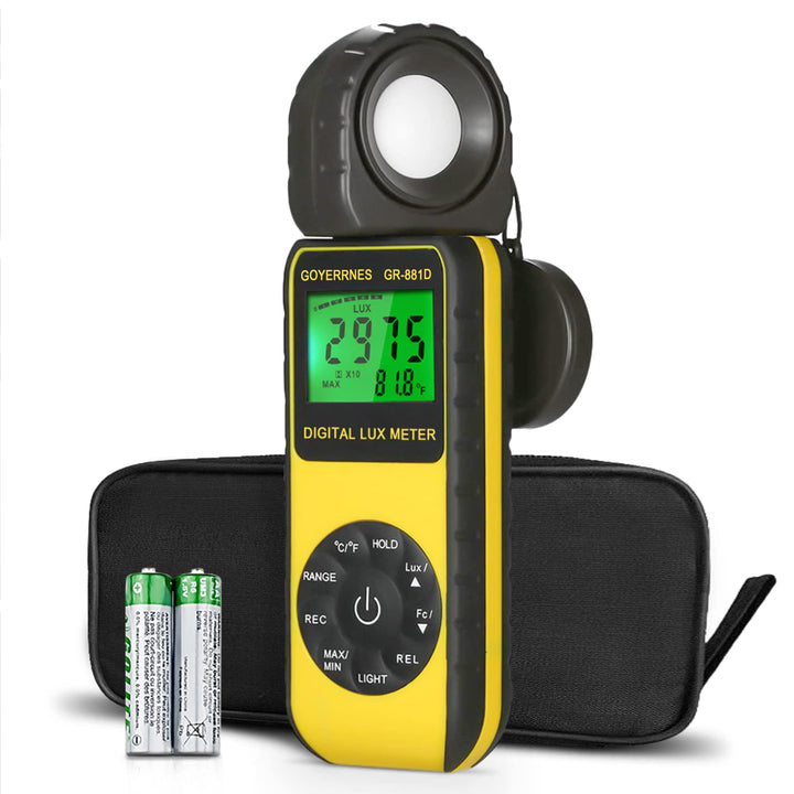Luxmeter, Belichtungsmesser Lichtmessgerät Digitales Beleuchtungsstärkemessgerät 0~400.000 Lux Photo