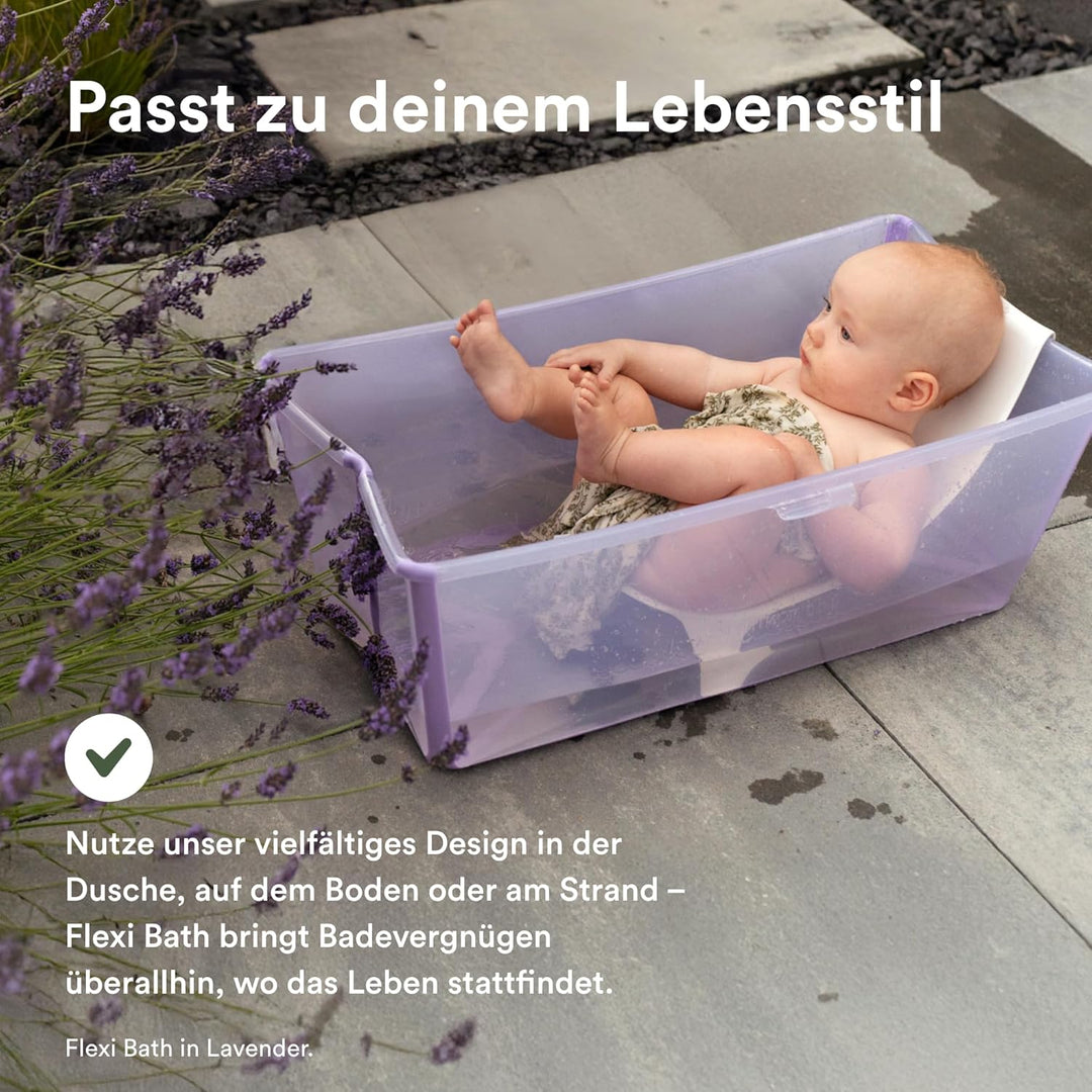 Stokke Flexi Bath (Ocean Blue) mit Newborn Support - Robust & einfach zu verstauen - Bequem für zuha