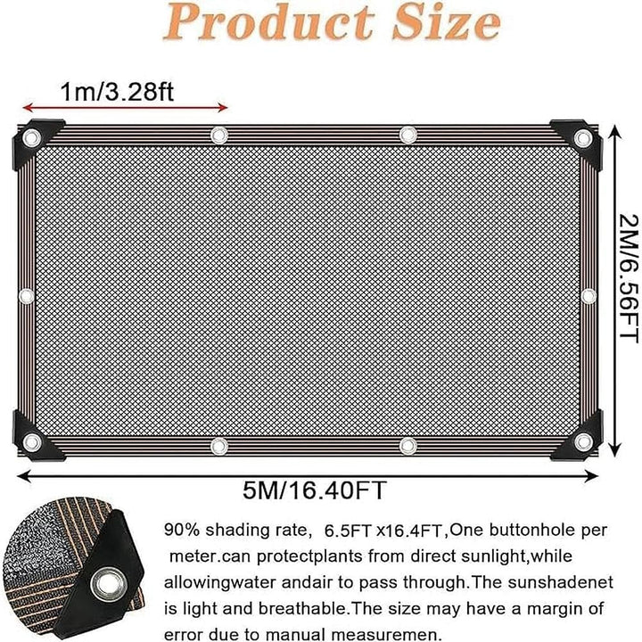 Schattierungsnetz 2.5x5M,Sonnenschutznetz mit ösen,Sichtschutzgewebe 90% Schattierwirkung,Sonnenschu