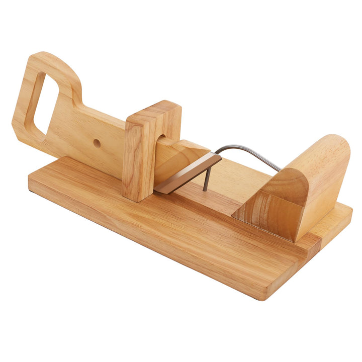 Wurstschneider Edelstahl und Holz Slicer Werkzeug Wurstschneidemaschine aus Holz Brotschneidemaschin