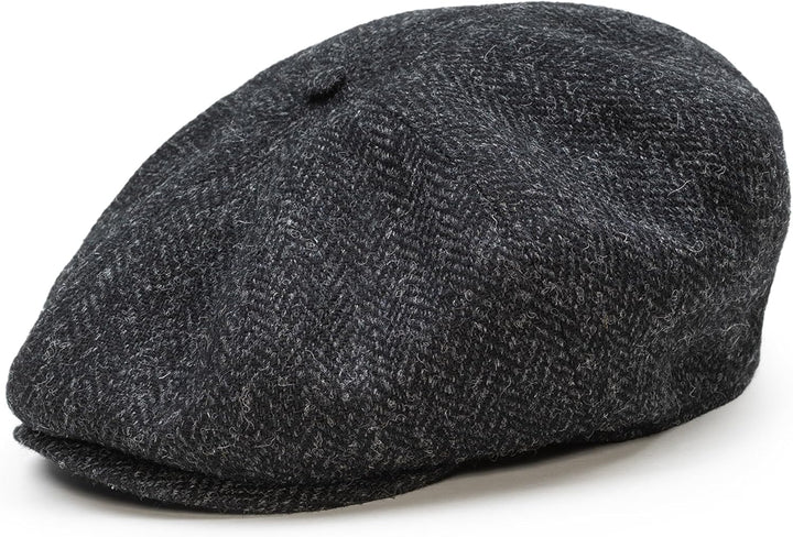 Sterkowski Peaky Style | Harris Tweed Schiebermütze für Herren | Warm Komfortabel Schirmmütze 54 Sch