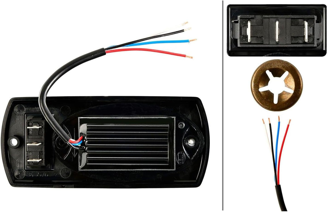 HELLA - Innenraumleuchte - Mini OvalLED VESTA5 - LED - 24V - 1.2W - LED - Einbau - Lichtscheibenfarb