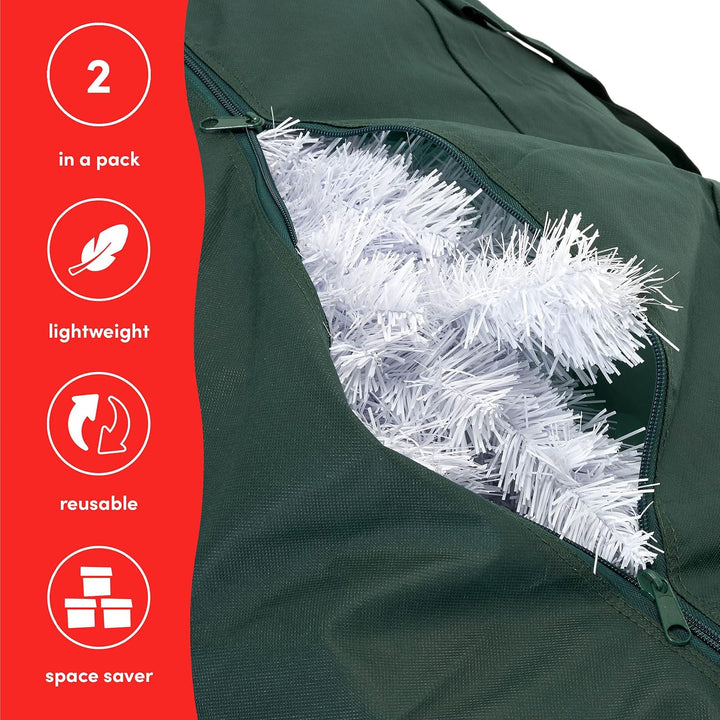 THE TWIDDLRES 2 Grosse Weihnachtsbaum Aufbewahrungstaschen, 120x35x50cm - Premium 210D Polyester