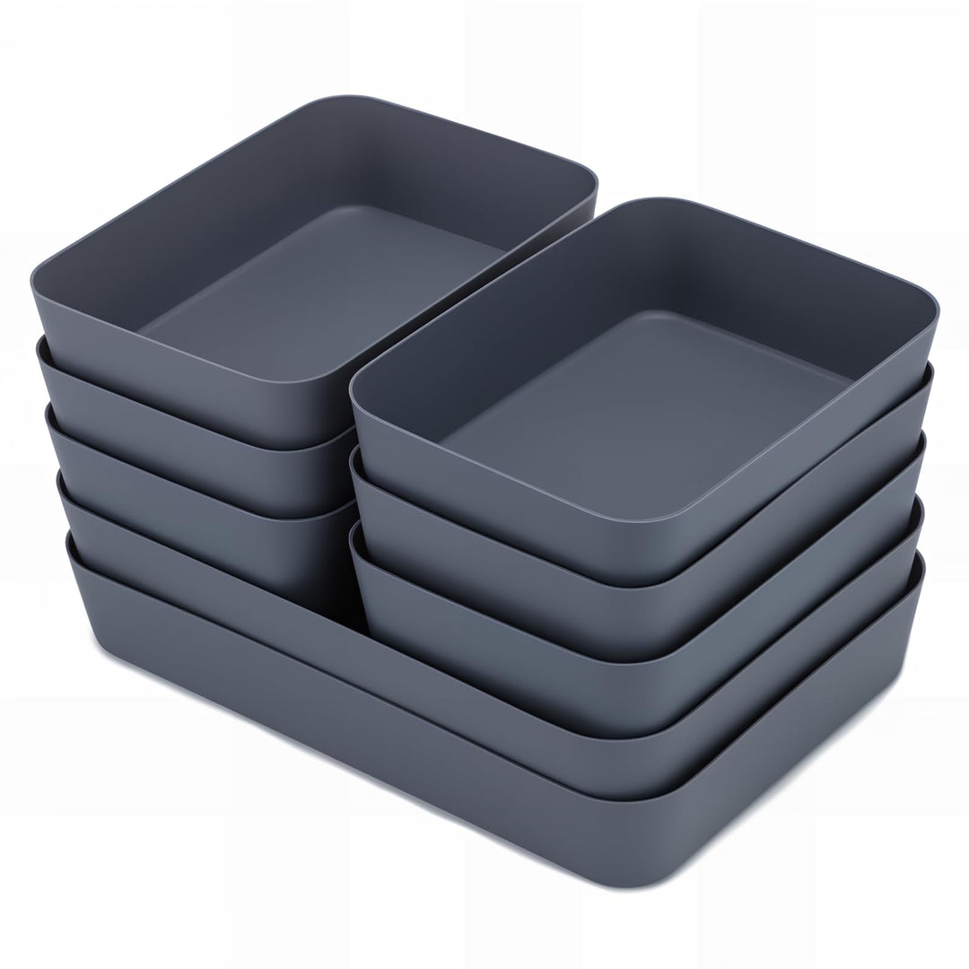 Bugucat Schubladen Organizer 8 Stücke,Schubladen Organizer Büro Schminktisch Organizer mit 2 Grössen