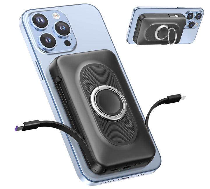Powerbank für Magsafe 20000mAh 22.5W Magnetische Power Bank 4-in-1 Schnellladen mit Type-C/IOS Kabel