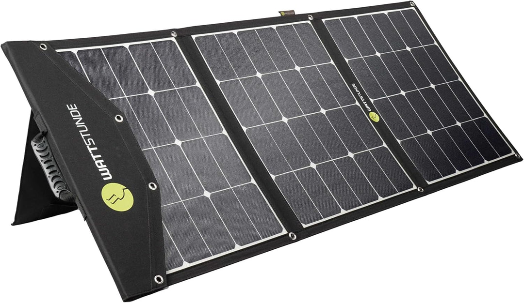 WATTSTUNDE Sunfolder Solartasche - Mobiles 12V Outdoor Solarpanel - faltbares Solarmodul ohne Ladere