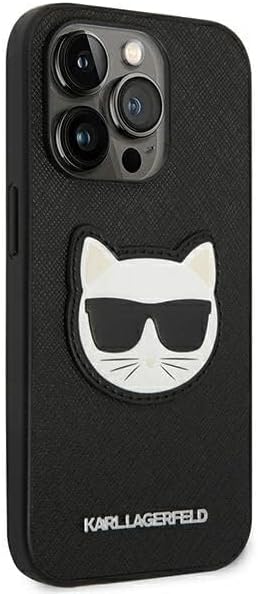 KARL LAGERFELD KLHCP14XSAPCHK hülle für iPhone 14 Pro Max 6,7" hardcase schwarz/Black Saffiano Choup