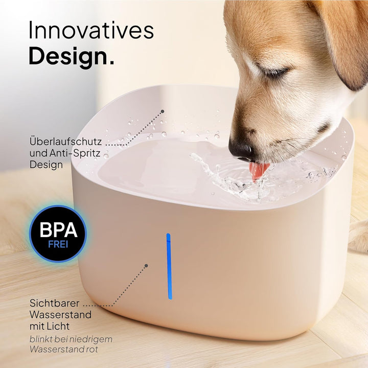 Pretty PAW® Trinkbrunnen für Hunde I Super leiser Hunde Trinkbrunnen mit 7 Liter Wassertank I BPA-fr