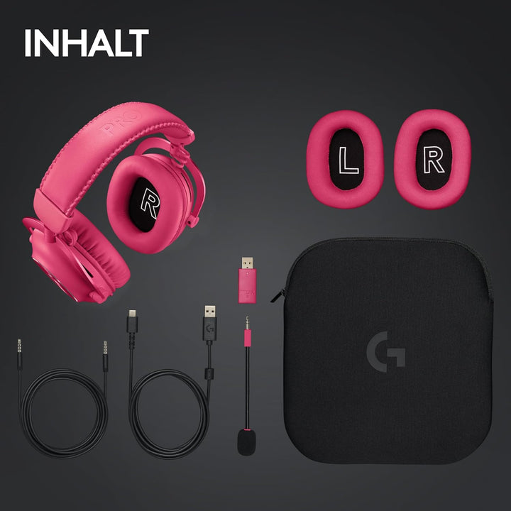 Logitech G PRO X 2 LIGHTSPEED Wireless Gaming Headset, abnehmbares Boom-Mic, 50-mm-Graphen-Treiber,