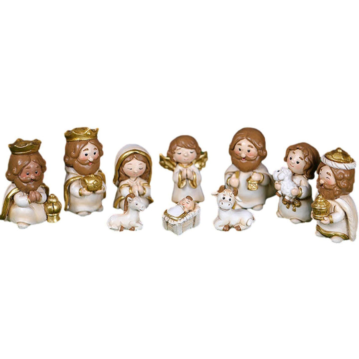 Mineatig Krippensets Für Weihnachten, Krippenfiguren Set, Harz Weihnachtsfiguren, Krippenset, Harz K