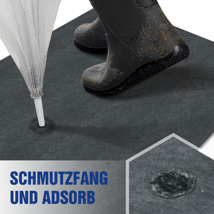 Schmutzfangmatte 80x120cm,Superdünn InnenFussmatte,Saugfähiges Rutschfester Teppich,strapazierfähige