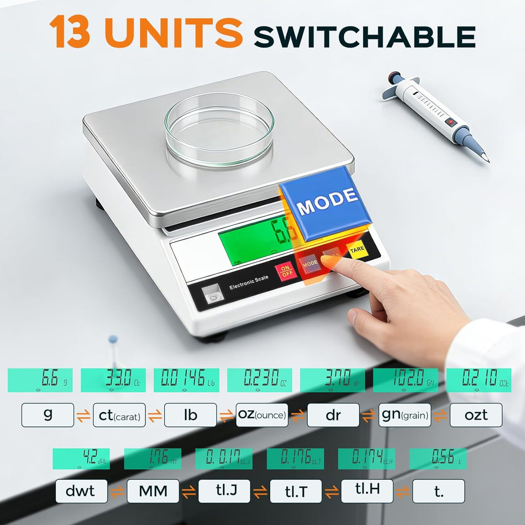 Bonvoisin 7500, 0.1g Zählwaage 3-10 kg OPTIONAL, 0,1 g Digitale Genaue Analytische Elektronische Waa