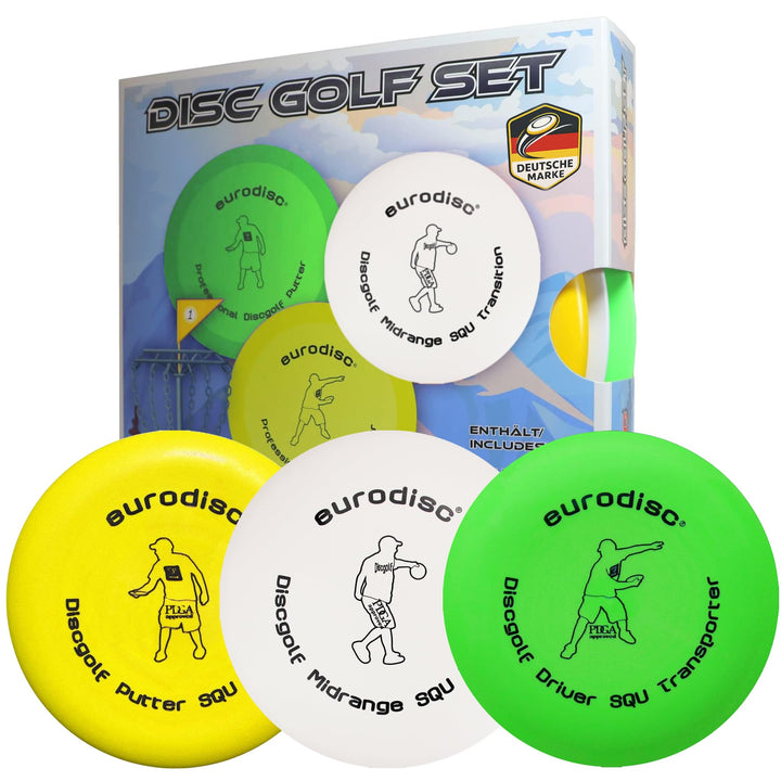eurodisc Disc-Golf Einsteiger Starter Set, PDGA Approved, Putter Midrange Driver Disc, Einsteiger St