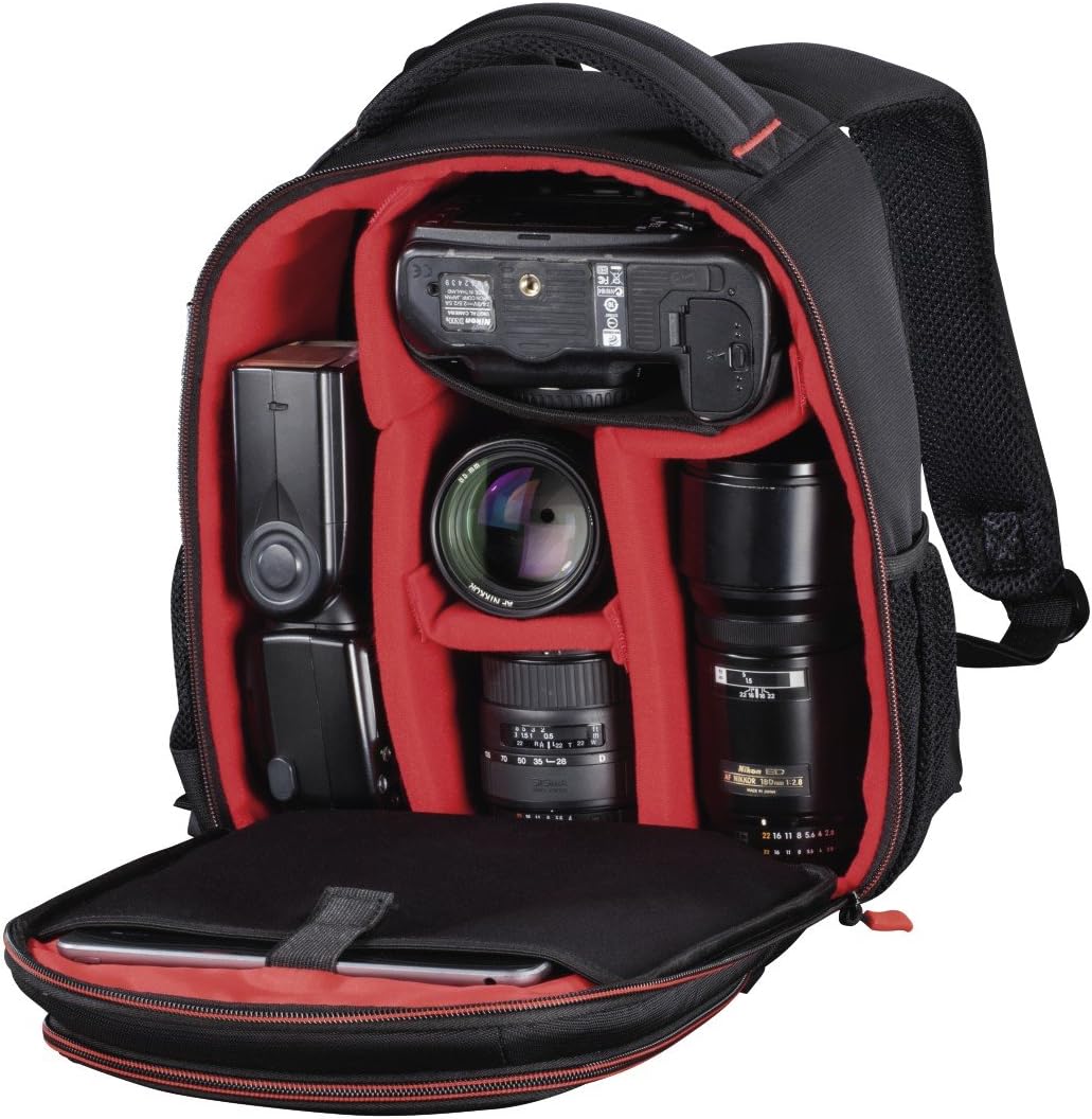 Hama Kamera-Rucksack Miami, 150, schwarz/rot
